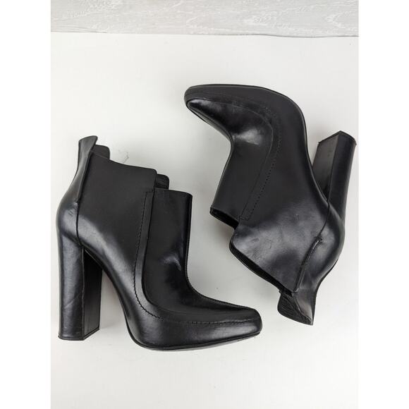 Alexander Wang Black Leather Kim Runway Ankle Boot 10 - Picture 1 of 14